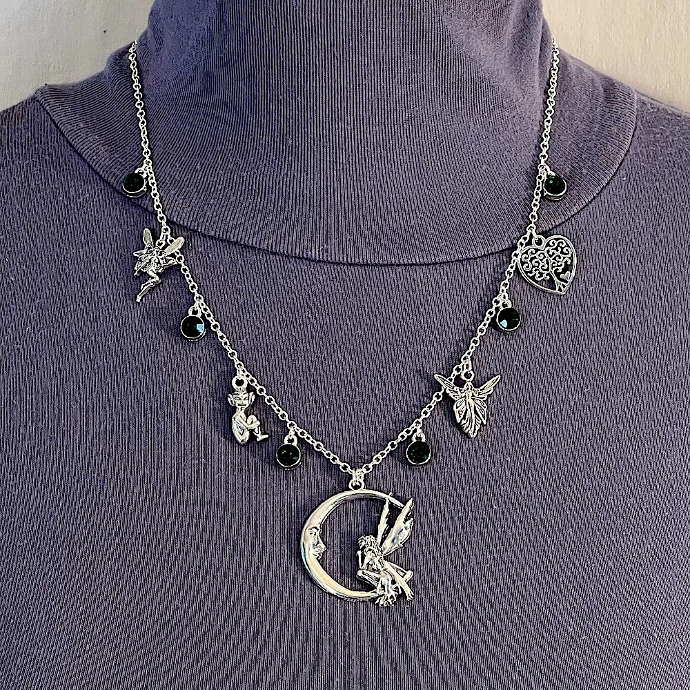 "Titania: Queen of the Faeries" Midsummer Night's Dream Handmade Fairy Necklace - Picture 8 of 16